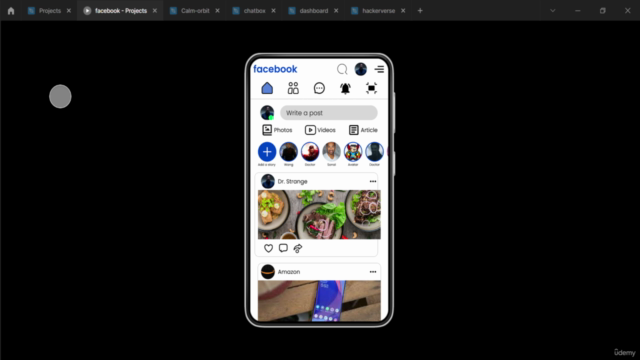 Facebook App Redesign Using Figma – Screenshot 1