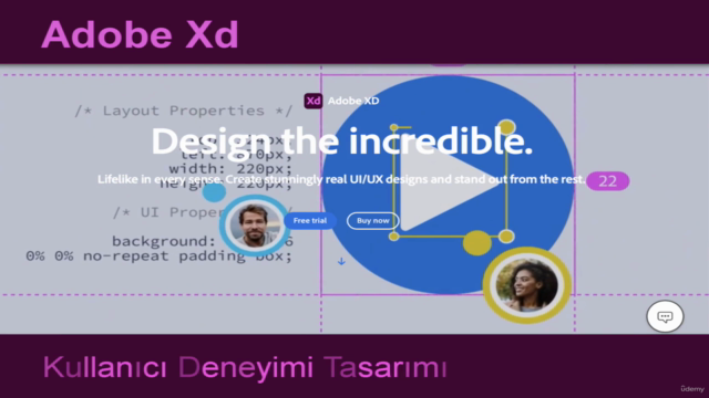 Adobe XD ile Web ve Mobil UI (Arayüzü) Hazırlama Eğitimi – Screenshot 1