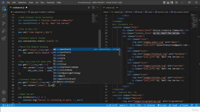 เรียนพัฒนาเว็บ Full Stack HTML CSS NodeJS Express EJS MySQL – Screenshot 2