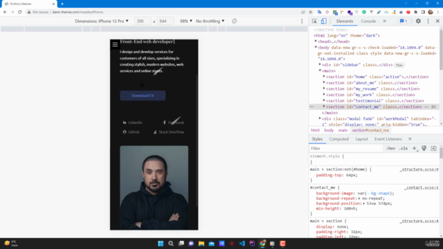 Responsive Portfolio Website HTML5, CSS3, JavaScript (2024) – Screenshot 3