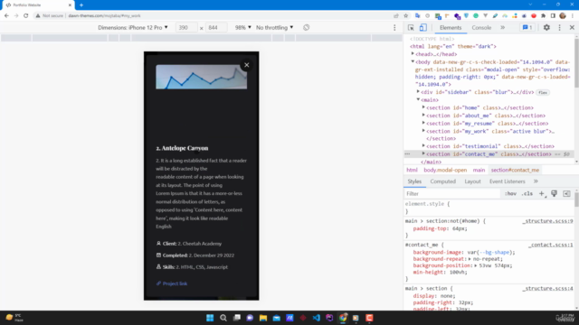 Responsive Portfolio Website HTML5, CSS3, JavaScript (2024) – Screenshot 4