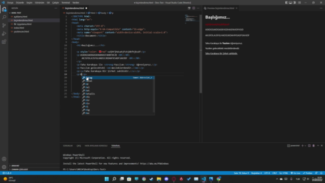 Sıfırdan Hızlı Web Geliştirme 2023 (HTML, CSS, Javascript) – Screenshot 1