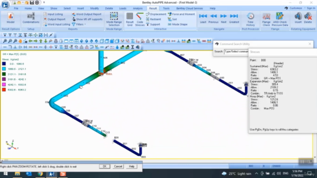 Pipe Stress Analysis by CAESAR II & AutoPIPE (Dynamic Loads) – Screenshot 1