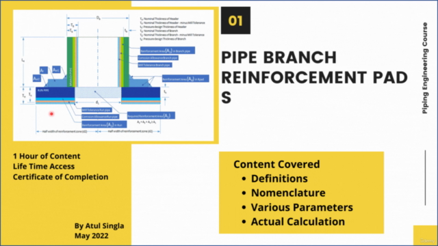 Reinforcement Pad Calculations for Pipe Branch – Screenshot 2