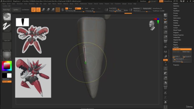 ZBrush for stylized character creation from a simple sphere – Screenshot 2