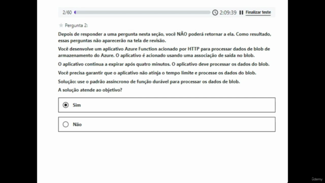 Simulado AZ-204 DESENVOLVENDO SOLUÇÕES PARA MICROSOFT – Screenshot 2