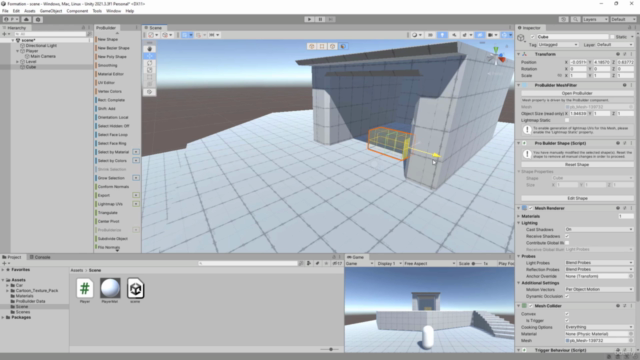 Modéliser en 3D avec Probuilder dans UNITY - Screenshot_03