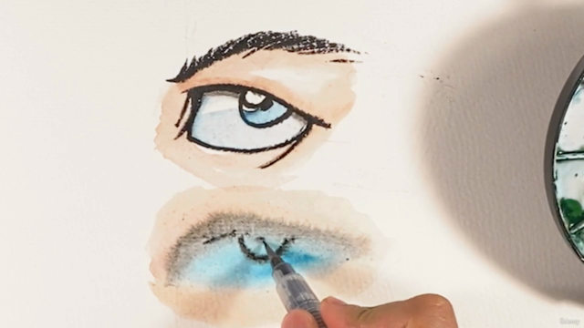 How to Draw WaterColor Eyes Painting Eye water colour color – Screenshot 1