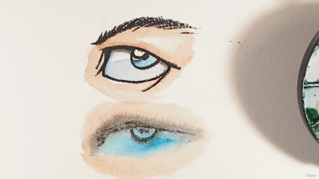 How to Draw WaterColor Eyes Painting Eye water colour color – Screenshot 3