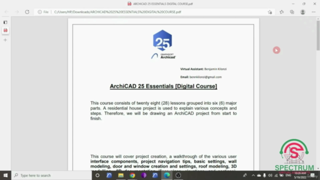 ArchiCAD 25 Essentials [ Digital Course ] – Screenshot 1