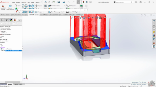 SolidCam Profesyonel Eğitim Seti 4- 5 Eksen Simultane Kesim – Screenshot 1