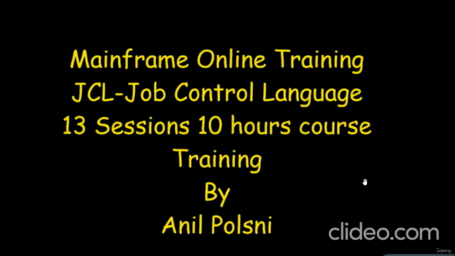 Mainframe JCL Developer-Support Training BY Anil Polsani – Screenshot 1