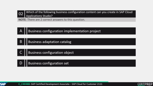 C_C4H460_21 - SAP Cloud for Customer 2111 | Exam Questions – Screenshot 1