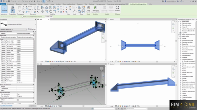 REVIT Obra civil : Familias adaptativas paramétricas. – Screenshot 2