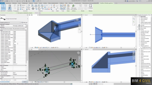 REVIT Obra civil : Familias adaptativas paramétricas. – Screenshot 3
