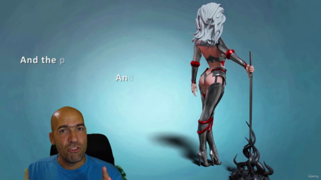 Demon Huntress in Blender course – Screenshot 1