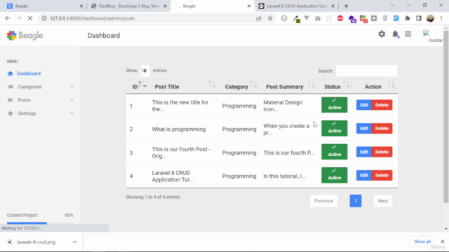 Build  Developer's blog with Laravel 9 and Bootstrap 2022 - Screenshot_04