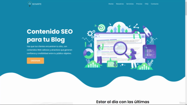 Crear un sitio web One-Page con DIVI – Screenshot 1