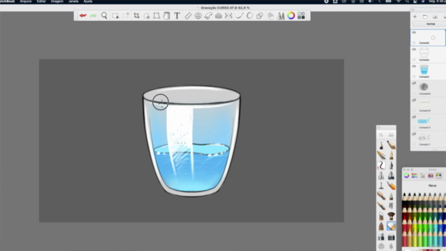 Pintura Digital de Rosto, Cabelos e Texturas com mesa Wacom – Screenshot 2