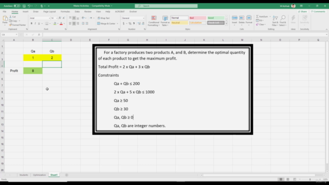 Optimization using Excel solver and GAMS (بالعربي) – Screenshot 1