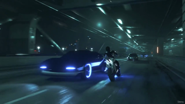 Make a Cinematic Motorcycle Race Animations in Blender – Screenshot 1