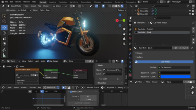 Make a Cinematic Motorcycle Race Animations in Blender – Screenshot 2