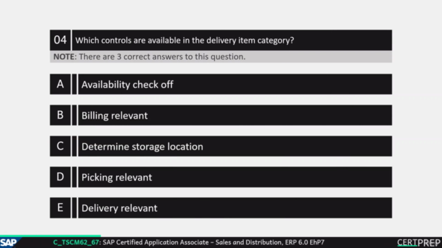 C_TSCM62_67 - SAP Sales and Distribution | Exam Questions – Screenshot 2