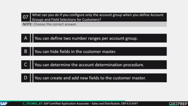 C_TSCM62_67 - SAP Sales and Distribution | Exam Questions – Screenshot 4
