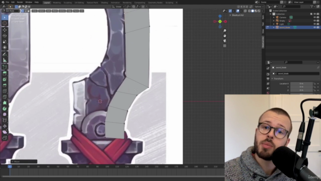 Blender: Create a stylized sword – Screenshot 2