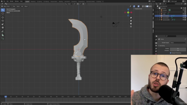 Blender: Create a stylized sword – Screenshot 3