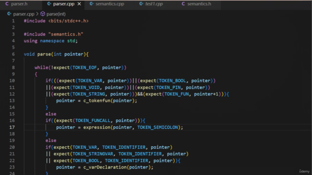 C/C++ Compiler design from scratch – Screenshot 1