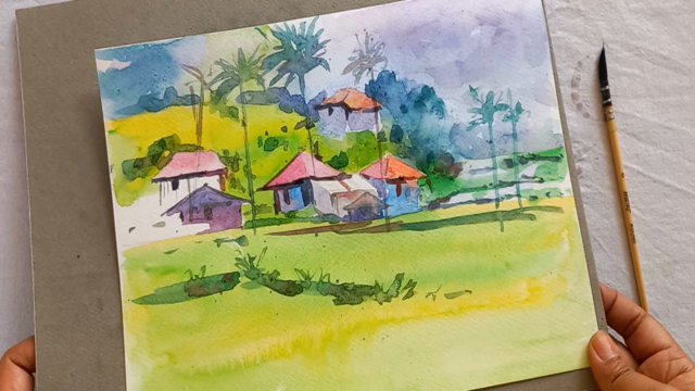 Learn Konkan Watercolor Painting – Screenshot 1