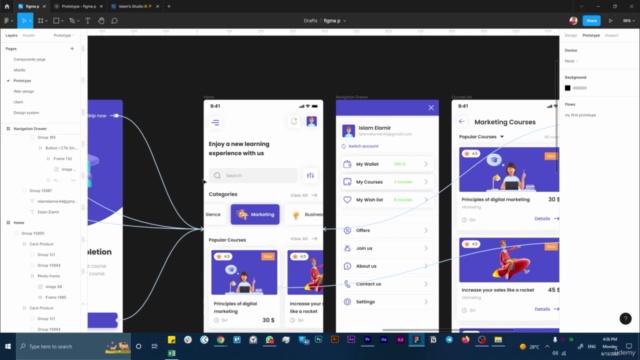 Learn figma Like a pro Mixed with UI /UX (Arabic) (2022). – Screenshot 2