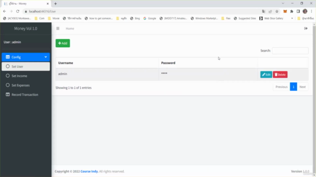 สร้างเว็บรายรับ รายจ่าย ด้วย C# ASP.NET Core MVC Basic – Screenshot 1