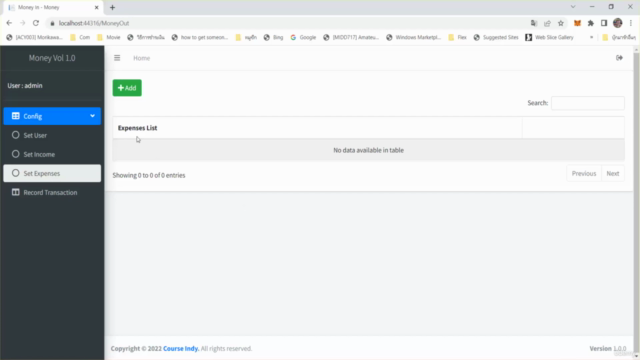 สร้างเว็บรายรับ รายจ่าย ด้วย C# ASP.NET Core MVC Basic – Screenshot 2