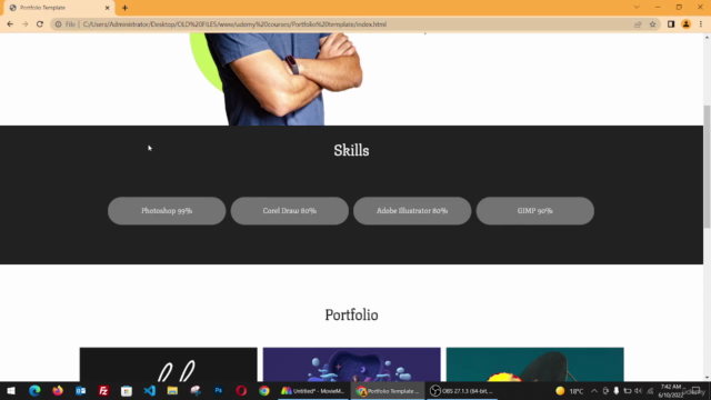 Learn how to make a Portfolio Website template - Screenshot_02