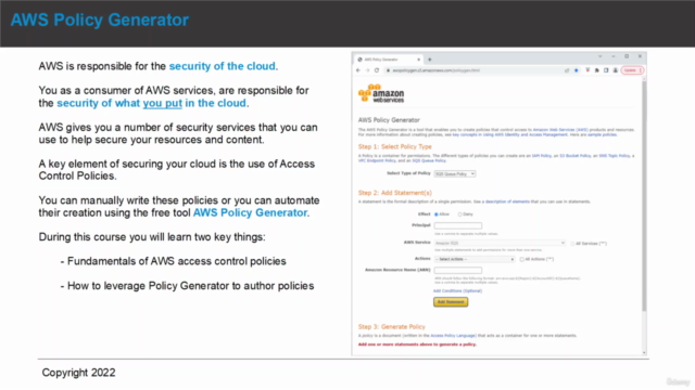 AWS Security Services - Policy Generator – Screenshot 1