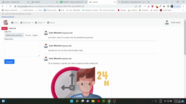 Crea un Sistema de Mesa de Ayuda con Google Apps Script MVC – Screenshot 1