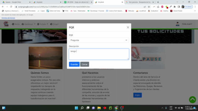 Crea un Sistema de Mesa de Ayuda con Google Apps Script MVC – Screenshot 4
