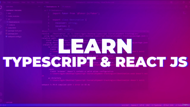 Typescript | Type script & Typescript React from Scratch – Screenshot 1