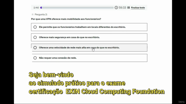 Simulado certificação EXIN Cloud Computing Foundation – Screenshot 2