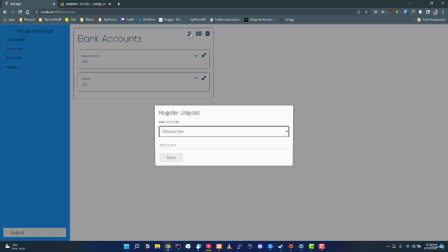 Personal Budget App using Laravel 9 and React 18 – Screenshot 4