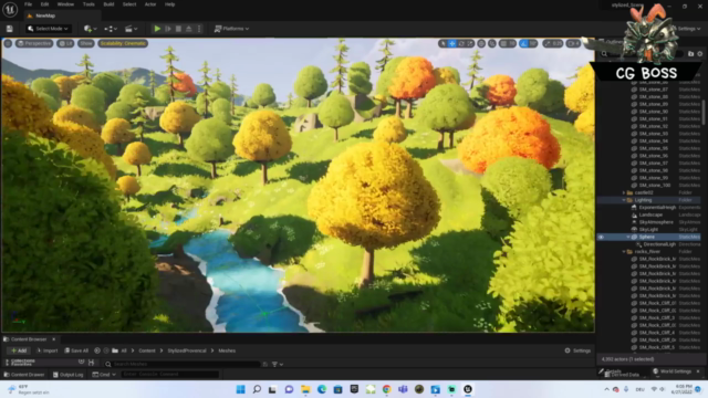Unreal Engine 5 - Stylized Landscape creation – Screenshot 1