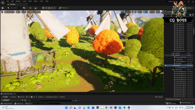 Unreal Engine 5 - Stylized Landscape creation – Screenshot 3