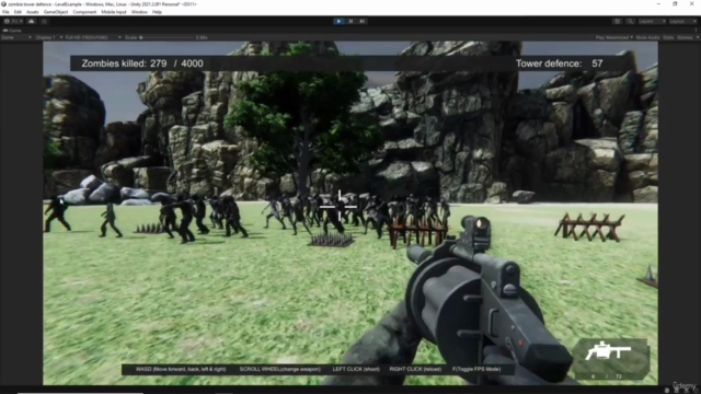 Unity Zombie Tower Defence Game – Screenshot 1
