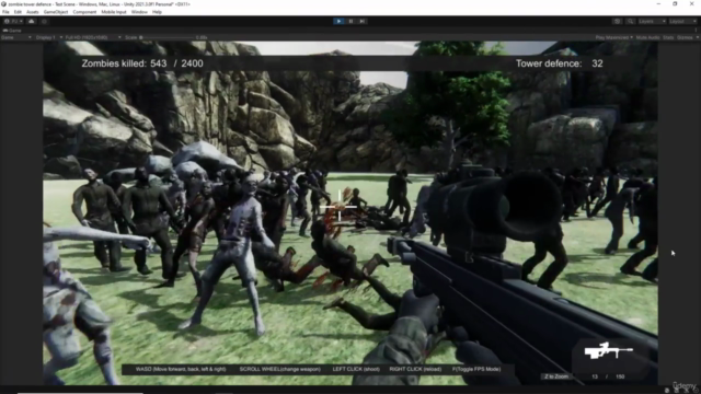 Unity Zombie Tower Defence Game – Screenshot 2