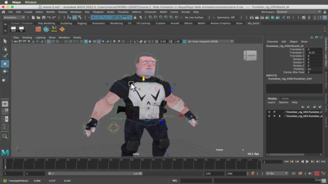 3D Walk Cycle Animation using Autodesk Maya – Screenshot 1