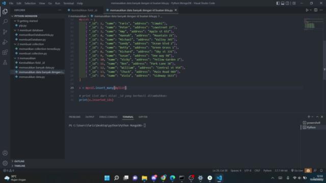 Python dengan MongoDB – Screenshot 3
