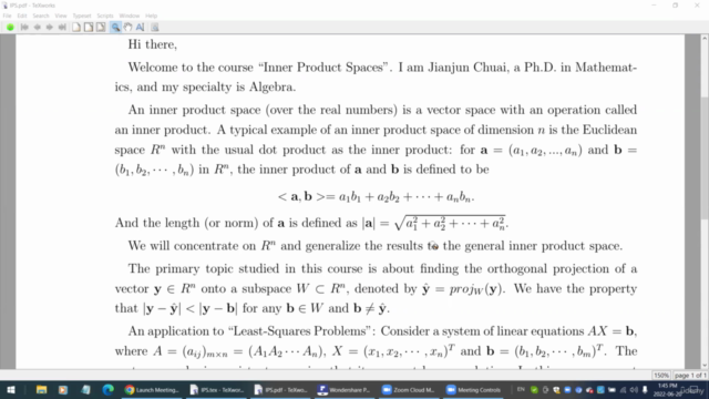 Inner Product Spaces – Screenshot 1