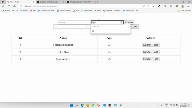 React Supabase CRUD App – Screenshot 2